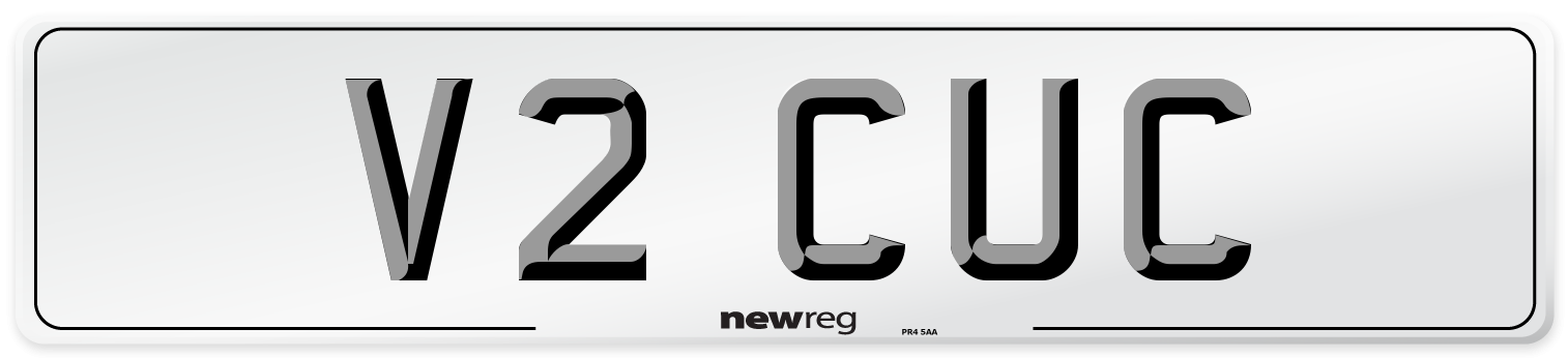 V2 CUC Number Plate from New Reg